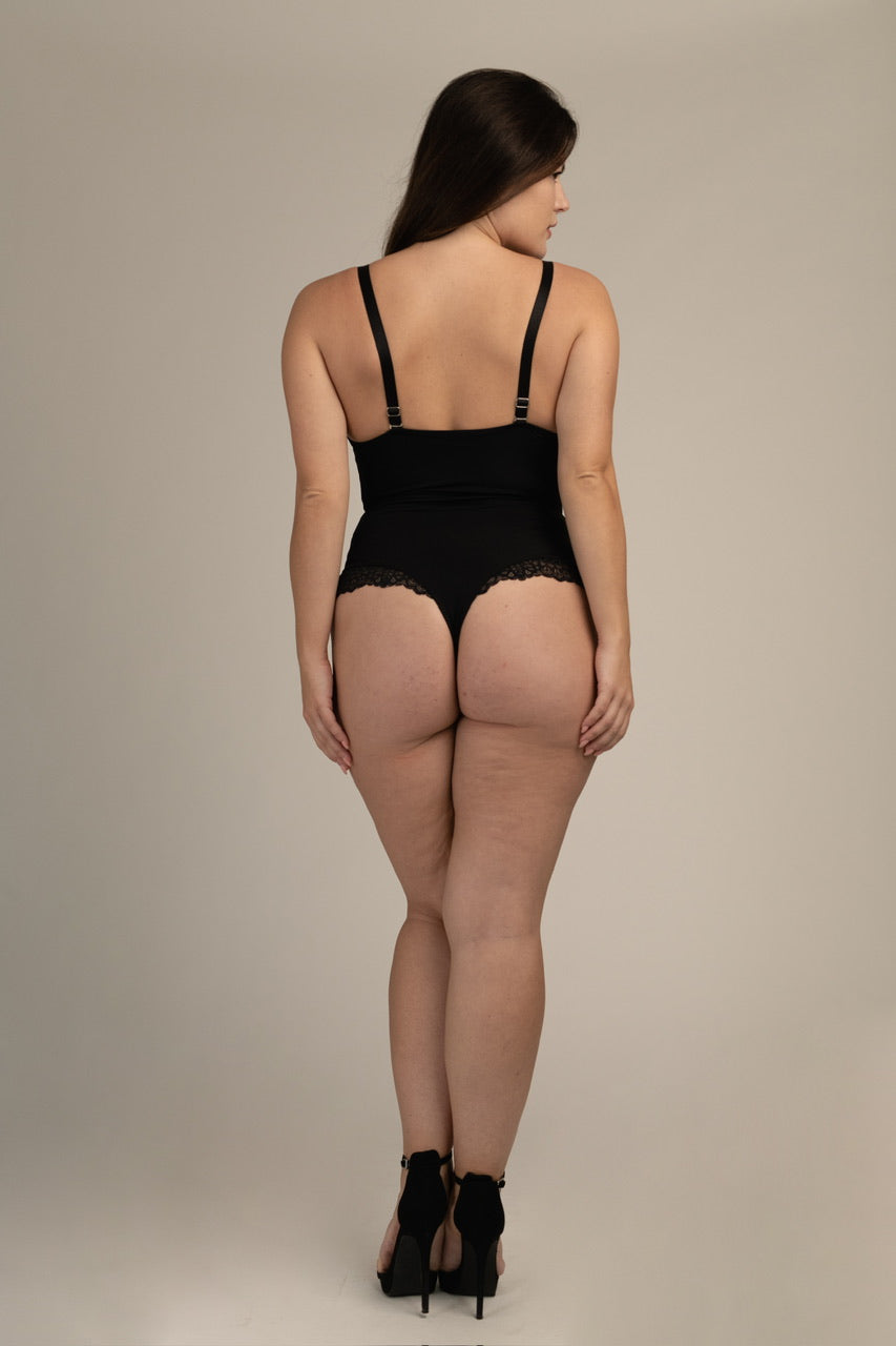Body Contenitivo in Pizzo - Scollo a V