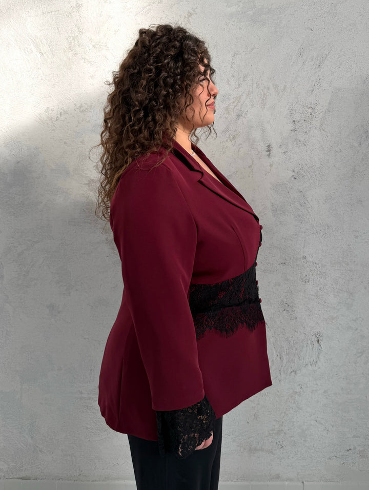 BLAZER CON DETTAGLI IN PIZZO