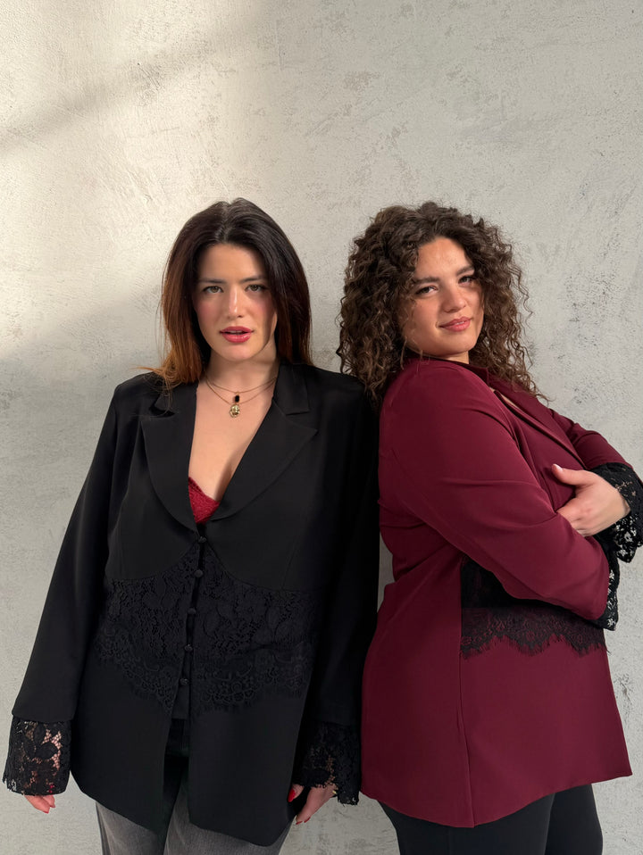 BLAZER CON DETTAGLI IN PIZZO