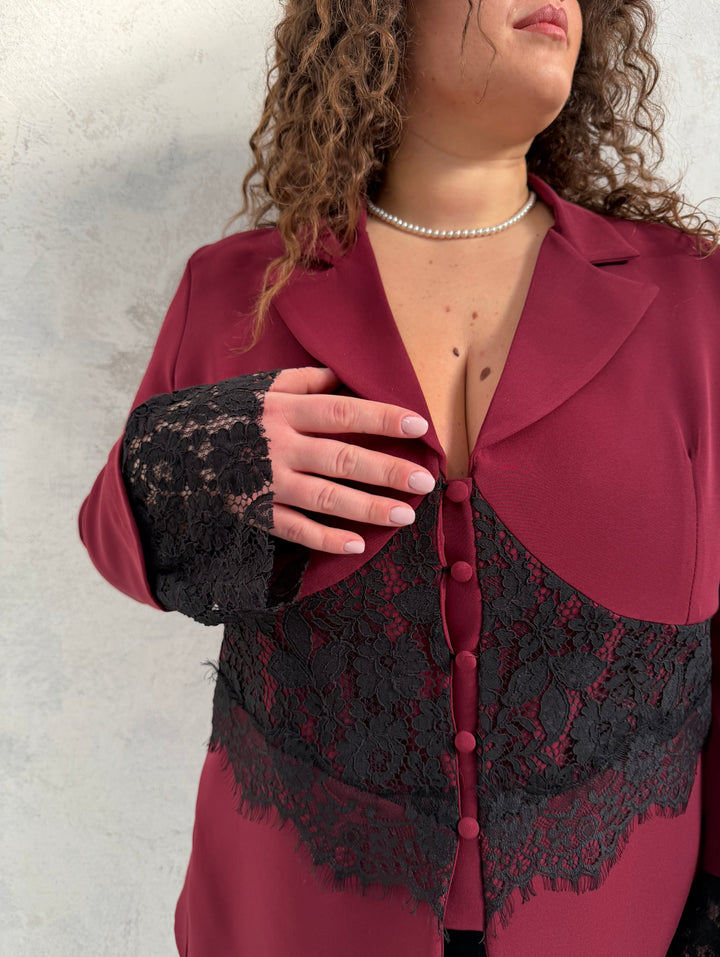 BLAZER CON DETTAGLI IN PIZZO